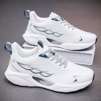 Мужская мода дышащая баскетбольная обувь с толстой подошвой мужские высокие кроссовки 36