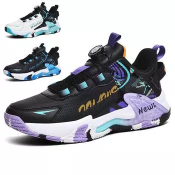 Мужская мода дышащая баскетбольная обувь с толстой подошвой мужские высокие кроссовки 36