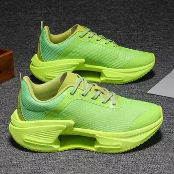 Мужская мода дышащая баскетбольная обувь с толстой подошвой мужские высокие кроссовки 36