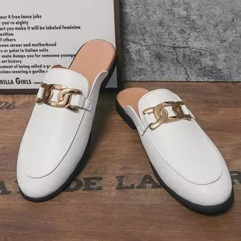 Мужская мода INS, полутапочки без шнуровки в британском стиле, повседневная обувь, лоферы для вождения, свадебная обувь, мокасины 38 чёрный