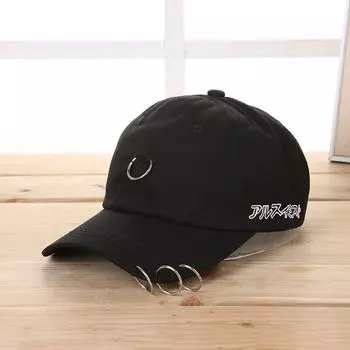 Мужская мода кольцо-кольцо лаконичный стиль женские козырьки изогнутая шляпа мужская бейсболка спортивная кепка белый