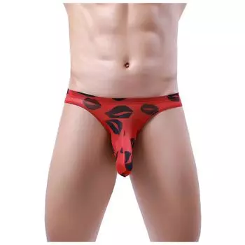Мужская мода нижнее белье трусы спортивные сторонники сексуальные стринги трусы-стринги L
