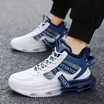 Мужская мода осень и зима повседневные кроссовки для бега мальчики студенты трендовые мягкие подошвы удобные спортивные кроссовки мужские классические дышащие кроссовки для спортзала 39 белый/зелёный