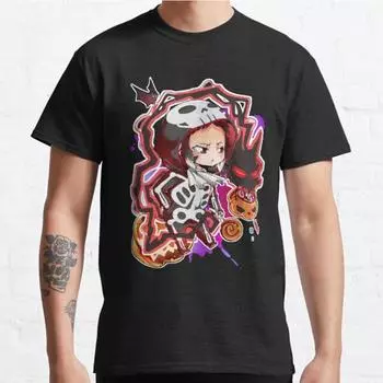 Мужская мода повседневная футболка с коротким рукавом на Хэллоуин Акутагава черные футболки большого размера S чёрный