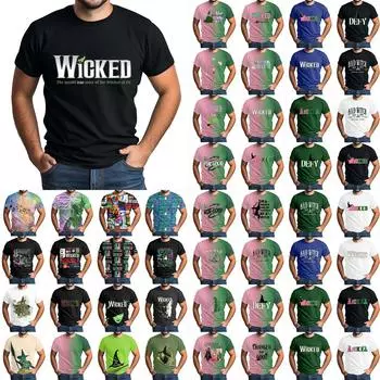 Мужская мода повседневная футболка с принтом Bad Witch, круглый вырез, пуловер, короткий рукав XXXL