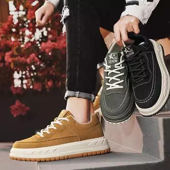 Мужская мода, повседневная низкая обувь для скейтбординга, удобные кроссовки для мальчиков, студенты, трендовая мягкая подошва, классическая дышащая нескользящая спортивная обувь 39 чёрный