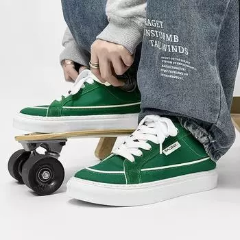 Мужская мода, повседневная низкая обувь для скейтбординга, удобные кроссовки для мальчиков, студенты, трендовая мягкая подошва, классическая дышащая нескользящая спортивная обувь 39 чёрный