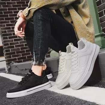 Мужская мода, повседневная низкая обувь для скейтбординга, удобные кроссовки для мальчиков, студенты, трендовая мягкая подошва, классическая дышащая нескользящая спортивная обувь 39 белый