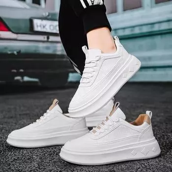 Мужская мода, повседневная низкая обувь для скейтбординга, удобные кроссовки для мальчиков, студенты, трендовая мягкая подошва, классическая дышащая нескользящая спортивная обувь 39 коричневый/белый