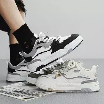 Мужская мода, повседневная низкая обувь для скейтбординга, удобные кроссовки для мальчиков, студенты, трендовая мягкая подошва, классическая дышащая нескользящая спортивная обувь 39 чёрный