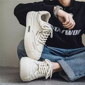 Мужская мода, повседневная низкая обувь для скейтбординга, удобные кроссовки для мальчиков, студенты, трендовая мягкая подошва, классическая дышащая нескользящая спортивная обувь 39 чёрный