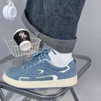 Мужская мода, повседневная низкая обувь для скейтбординга, удобные кроссовки для мальчиков, студенты, трендовая мягкая подошва, классическая дышащая нескользящая спортивная обувь 39 красный/бежевый