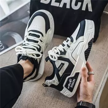 Мужская мода, повседневная низкая обувь для скейтбординга, удобные кроссовки для мальчиков, студенты, трендовая мягкая подошва, классическая дышащая нескользящая спортивная обувь 39 белый/синий