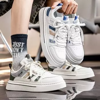 Мужская мода, повседневная низкая обувь для скейтбординга, удобные кроссовки для мальчиков, студенты, трендовая мягкая подошва, классическая дышащая нескользящая спортивная обувь 39 бежевый