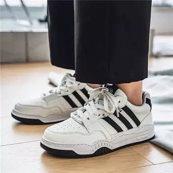 Мужская мода, повседневная низкая обувь для скейтбординга, удобные кроссовки для мальчиков, студенты, трендовая мягкая подошва, классическая дышащая нескользящая спортивная обувь 39 красный/белый