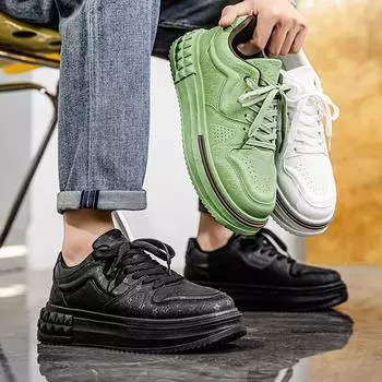 Мужская мода, повседневная низкая обувь для скейтбординга, удобные кроссовки для мальчиков, студенты, трендовая мягкая подошва, классическая дышащая нескользящая спортивная обувь 39 белый