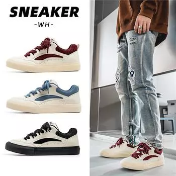 Мужская мода, повседневная низкая обувь для скейтбординга, удобные кроссовки для мальчиков, студенты, трендовая мягкая подошва, классическая дышащая нескользящая спортивная обувь 39 чёрный