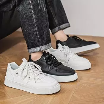 Мужская мода, повседневная низкая обувь для скейтбординга, удобные кроссовки для мальчиков, студенты, трендовая мягкая подошва, классическая дышащая нескользящая спортивная обувь 39 чёрный