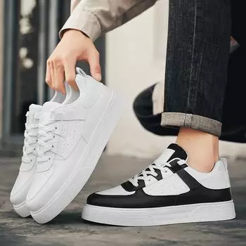 Мужская мода, повседневная низкая обувь для скейтбординга, удобные кроссовки для мальчиков, студенты, трендовая мягкая подошва, классическая дышащая нескользящая спортивная обувь 39 белый