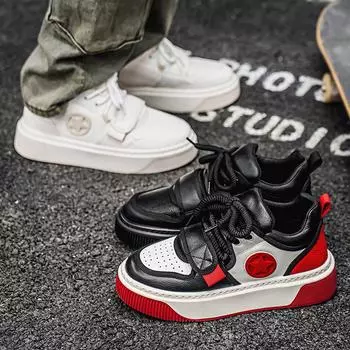 Мужская мода, повседневная низкая обувь для скейтбординга, удобные кроссовки для мальчиков, студенты, трендовая мягкая подошва, классическая дышащая нескользящая спортивная обувь 39 чёрный