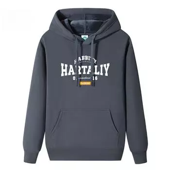 Мужская мода повседневная осень-зима с длинным рукавом с капюшоном толстовки и свитшоты M белый