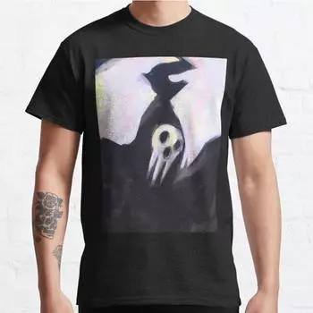 Мужская мода повседневные футболки с коротким рукавом в стиле аниме и манги, черные футболки больших размеров S чёрный