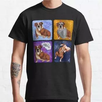 Мужская мода повседневные короткие рукава 4 Toltec Dogs Топы эстетичные винтажные футболки большого размера S чёрный