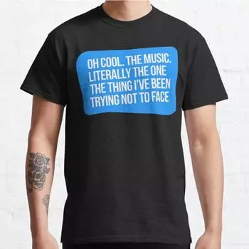 Мужская мода повседневные короткие рукава Face The Music классические большие футболки S чёрный