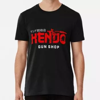 Мужская мода повседневные короткие рукава Kendo GunShop черные футболки большие футболки S чёрный