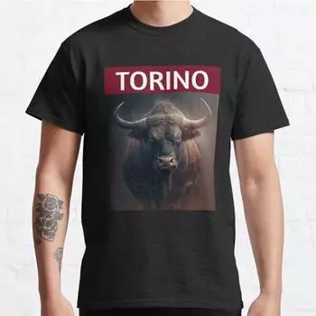 Мужская мода повседневные короткие рукава Torino Bull Art Топы эстетичные винтажные футболки большого размера S чёрный