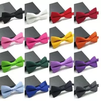 Классический однотонный галстук-бабочка для мужчин as the picture