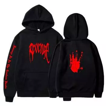 Мужская мода Revenge Hoodie Printed Long Sleeve Sweatshirt Женская повседневная Harajuku Hip Hop Streetwear Hoodies & Sweatshirts Unisex S
