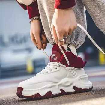 Мужская мода, роскошные повседневные кроссовки, удобная обувь на толстой подошве, дизайнерская дышащая спортивная обувь на платформе, растущая мода 39
