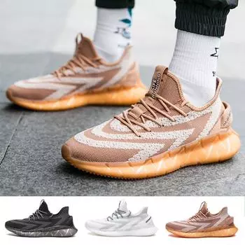 Мужская мода обувь для спорта на открытом воздухе светоотражающие шнурки кроссовки для бега и ходьбы спортивная обувь 39 белый