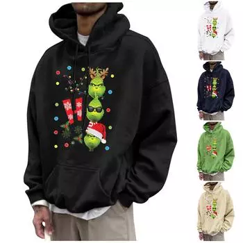 Мужская мода, свободная повседневная толстовка с длинным рукавом и свободным воротником, повседневный топ, пуловер с длинными рукавами, толстовка XXL чёрный