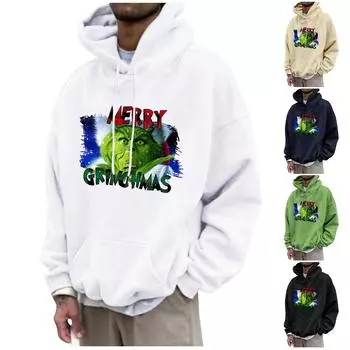 Мужская мода, свободная повседневная толстовка с длинным рукавом и свободным воротником, повседневный топ, пуловер с длинными рукавами, толстовка XXXXL зелёный