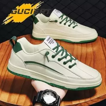 Мужская мода Вулканизированная обувь Кроссовки Легкие теннисные туфли Трендовые мужские туфли на плоской подошве 2024 Осень Новые бежевые спортивные туфли Большие размеры 39-47 39