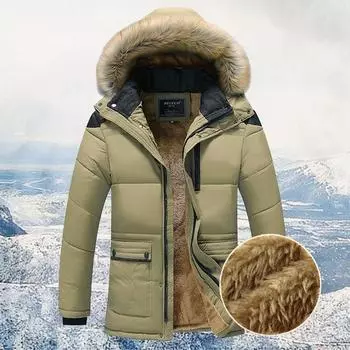 Мужская мода Зимний пуховик Хлопковая одежда Пальто Зимняя куртка XS