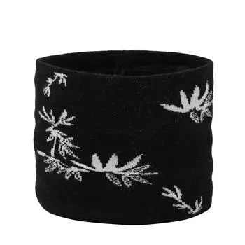 Мужская мода, зимний теплый шейный платок, вязаный в китайском стиле, бамбуковый лист, утеплитель для шеи, для занятий спортом на открытом воздухе, с флисовой подкладкой, чехол для шеи