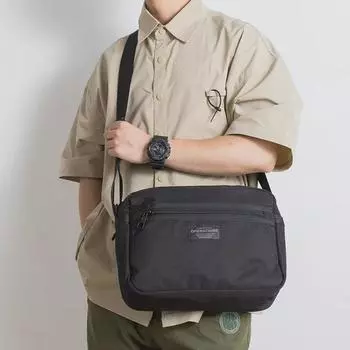 Мужская модная большая вместительная сумка-мессенджер из парусины - повседневная сумка через плечо для работы и учебы чёрный