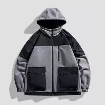 Мужская модная брендовая цветная ветрозащитная куртка с несколькими сумками, спортивная повседневная куртка для альпинизма M белый