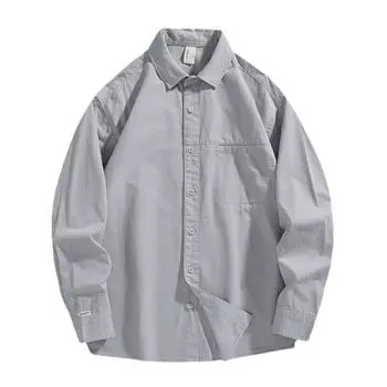 Мужская модная брендовая универсальная хлопковая рубашка с длинными рукавами для поездок на работу, рубашка в американском стиле ретро, повседневное пальто XXXXL