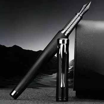 Мужская модная деловая металлическая перьевая ручка с тонким кончиком 0,5 мм, подарочная ручка премиум-класса