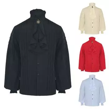 Мужская модная деловая однотонная куртка на пуговицах с высоким воротником, верхняя блузка L чёрный