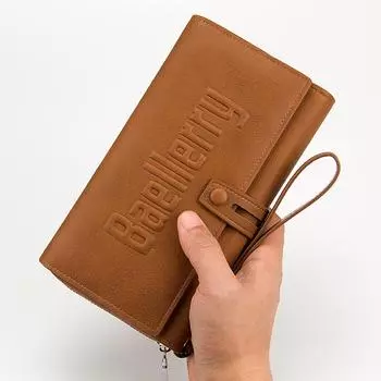 Мужская модная длинная сумка-клатч из искусственной кожи, повседневная сумка для мобильного телефона, кошелек с несколькими картами, подарок для бойфренда, мужа