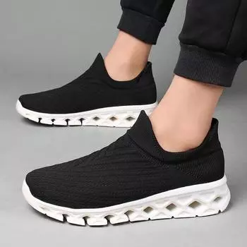 Мужская модная дышащая легкая уличная обувь для спорта и отдыха большого размера, дорожные носки для походов, обувь 39 чёрный