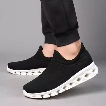 Мужская модная дышащая легкая уличная обувь для спорта и отдыха большого размера, дорожные носки для походов, обувь 39 чёрный