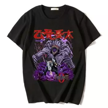 Мужская модная футболка японского аниме дзюдзюцу кайсен, футболка с принтом Itadori Yuji Harajuku Okkotsu Yuta, мужская футболка с короткими рукавами унисекс S чёрный