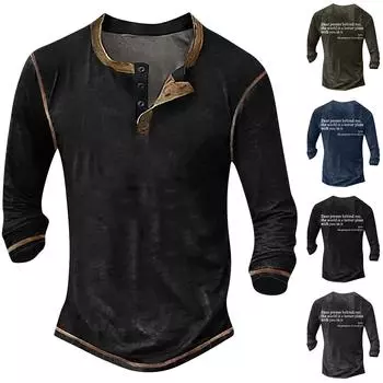 Мужская модная футболка с длинным рукавом и вышивкой, весенне-осенний пуловер с длинными рукавами и принтом, толстовка L чёрный