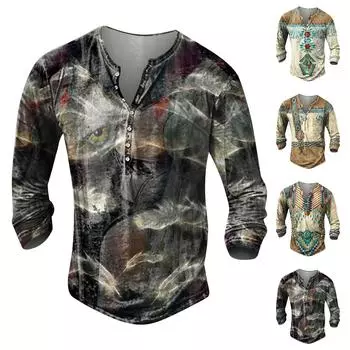 Мужская модная футболка с длинным рукавом и вышивкой, весенне-осенний пуловер с длинными рукавами и принтом, толстовка L чёрный